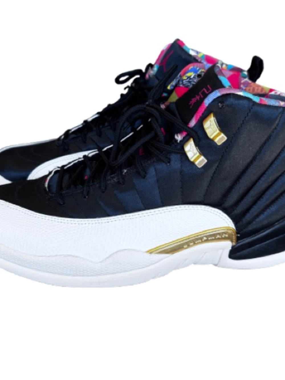 Jordan 12 Retro CNY Chinese New Year Black White Red Multicolor Sneaker Size 10 - Picture 6 of 11